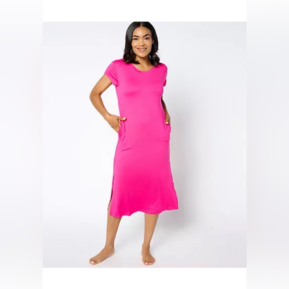 MUK LUKS Cloud Knit Drop Shoulder Maxi Dress